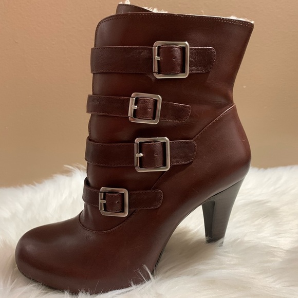 Gianni Bini Shoes - Gianni Bini Womens Strappy Heel Boots Size 8M